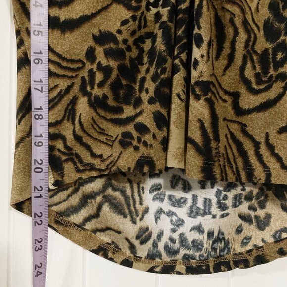 SASH Vintage leopard print short sleeve top ~ SMALL MEDIUM rockabilly goth shirt - Picture 7 of 14